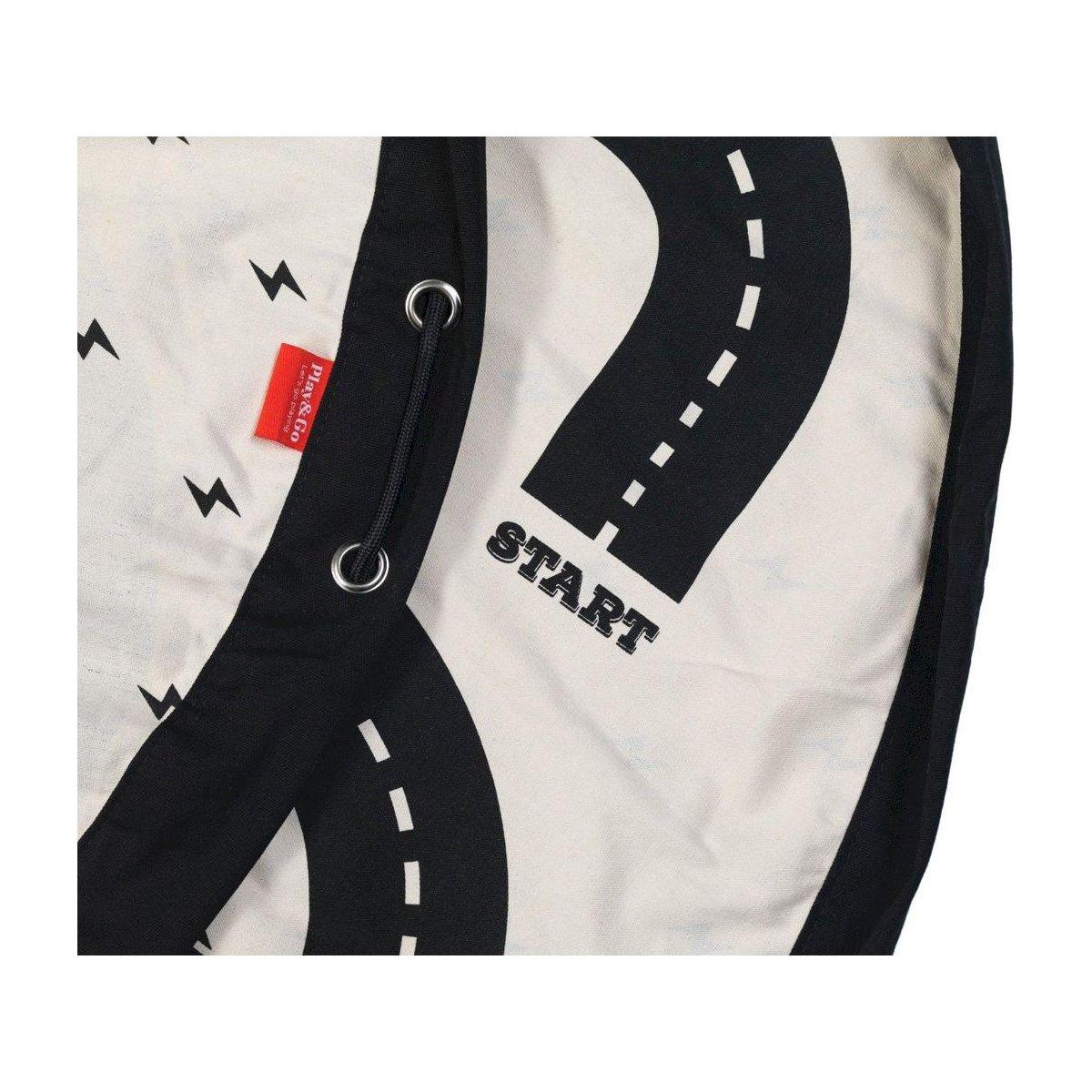 Saco de Almacenaje Reversible y Alfombra de Juego – Roadmap Blanco & Negro | Play & Go