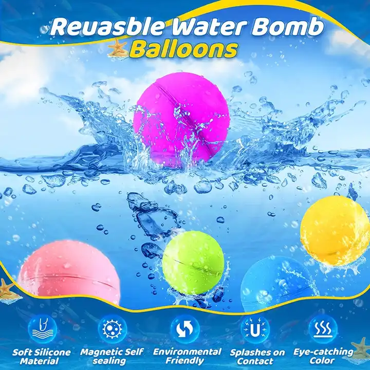 Set 6 Pelotas de Agua Reutilizables + Bolsa de Malla | Soppycid