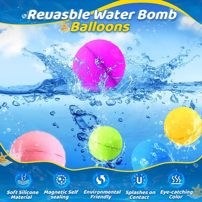 Set 6 Pelotas de Agua Reutilizables + Bolsa de Malla | Soppycid