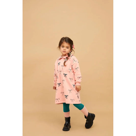 Vestido con Estampado de Lazos – Peach Parfait | Sproet & Sprout