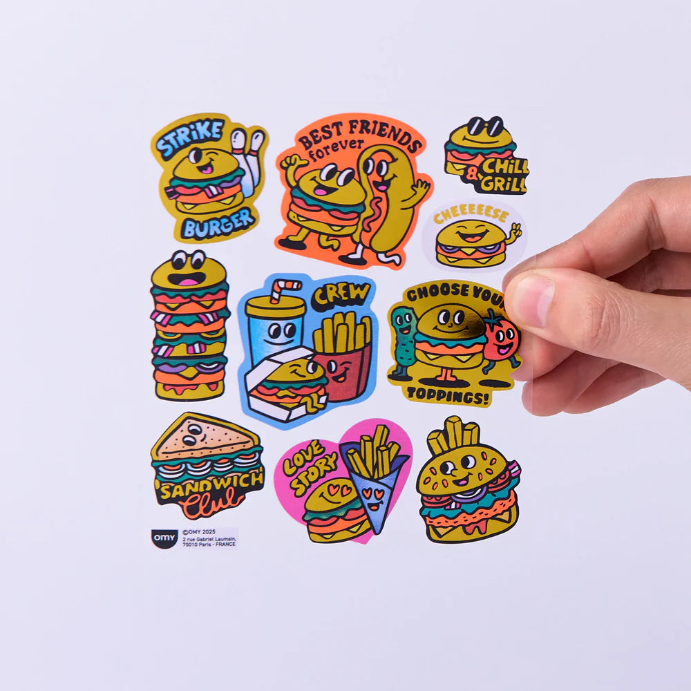 Pegatinas Fabulous Stickers – Burger  | OMY