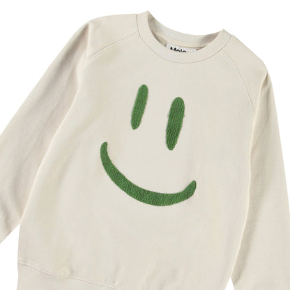 Sudadera “Smile” – Molo (Beige/Verde)