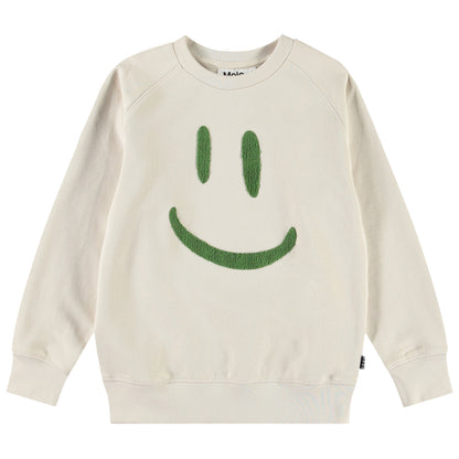 Sudadera “Smile” – Molo (Beige/Verde)