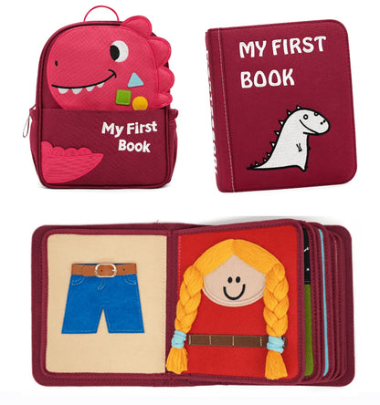 Libro Sensorial Mi Dia a Dia + Mochila Dinosaurio – My First Book