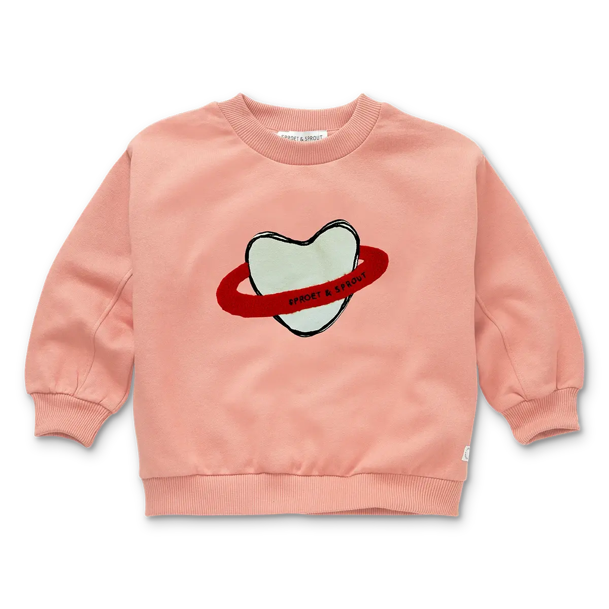 Sudadera Saturno Corazón – Peach Parfait | Sproet & Sprout