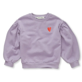 Sudadera Mangas Abullonadas Corazón – Lavanda | Sproet & Sprout