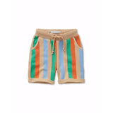 Pantalón corto de felpa multicolor a rayas – Sproet & Sprout