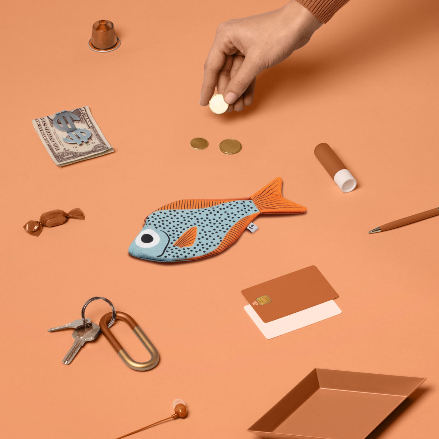 Monedero Sweeper Fish Aqua – Don Fisher