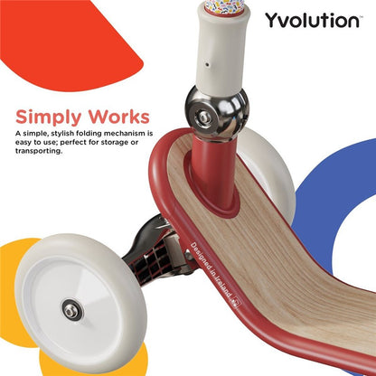Patinete Retro Yvolution Glider – Rojo (3 a 8 años)