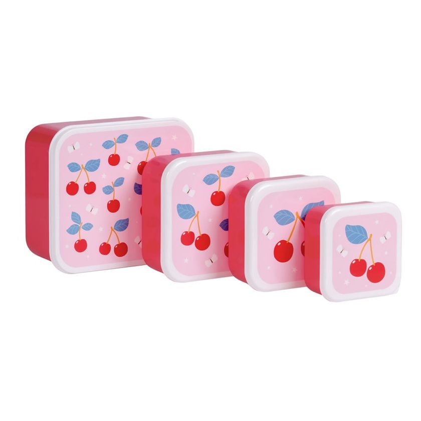 Set de 4 Cajitas Snack Cereza - A Little Lovely Company