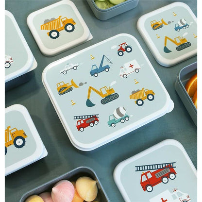 Set de 4 Cajitas Snack Vehículos - A Little Lovely Company