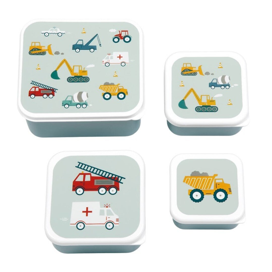 Set de 4 Cajitas Snack Vehículos - A Little Lovely Company