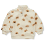 Sudadera Teddy con Cremallera y Perros – Ivory | Sproet & Sprout