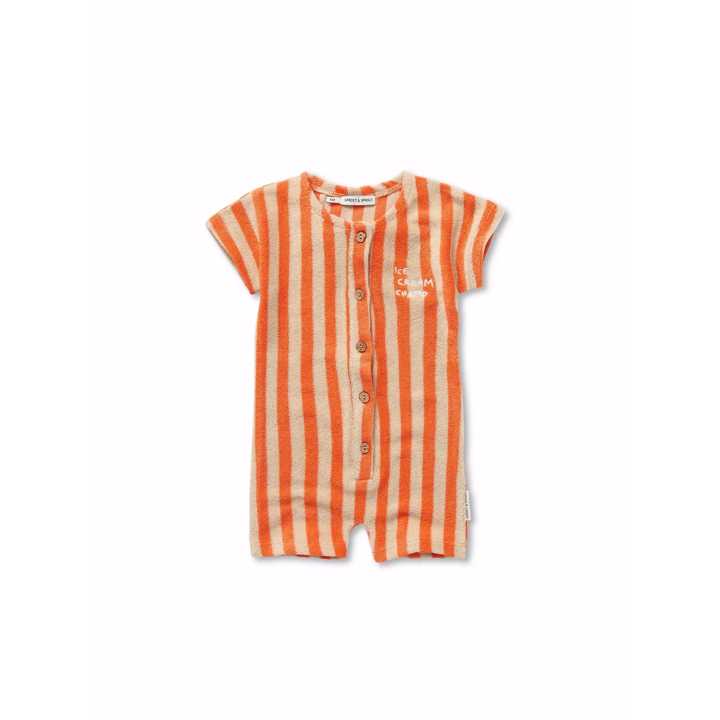 Pelele Terry Onesie Stripes “Ice Cream Champ” – Sproet & Sprout