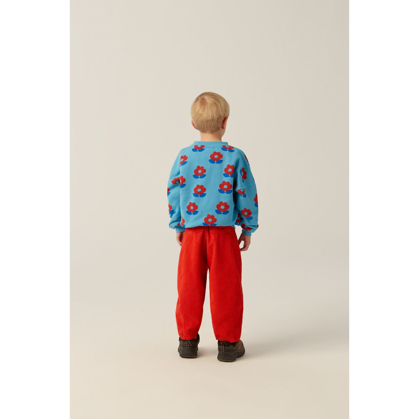 Sudadera Azul Flores Rojas - The Campamento