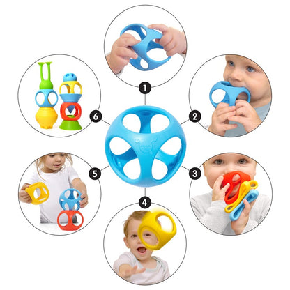 Set de 3 Pelotas Sensoriales Oibo Colores Primarios - Moluk