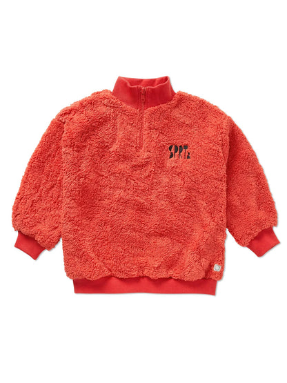 Sudadera Anorak Teddy Vivid Red · Sproet & Sprout