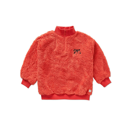 Sudadera Anorak Teddy Vivid Red · Sproet & Sprout