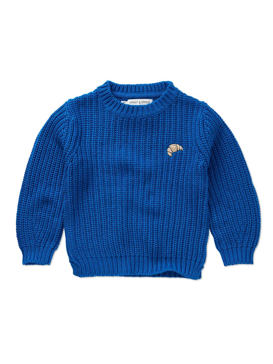 Jersey de punto trenzado Blueprint Blue - Sproet & Sprout