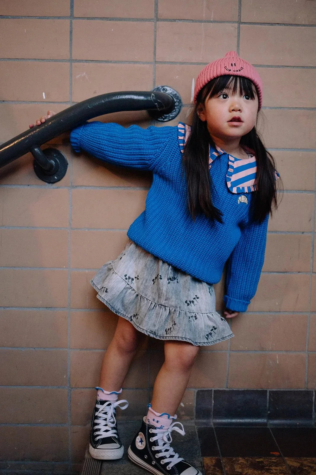 Jersey de punto trenzado Blueprint Blue - Sproet & Sprout