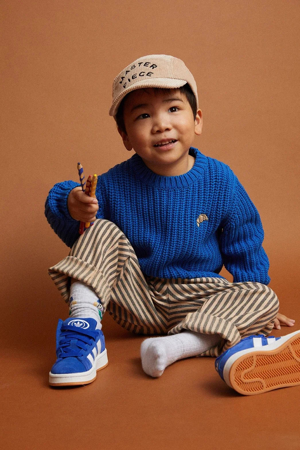 Jersey de punto trenzado Blueprint Blue - Sproet & Sprout