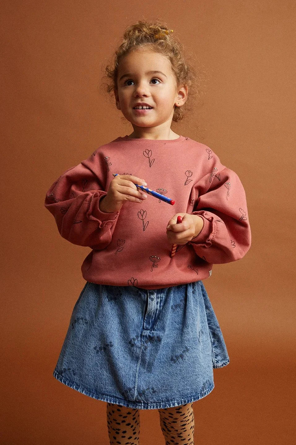 Falda vaquera azul estampada -  Sproet & Sprout
