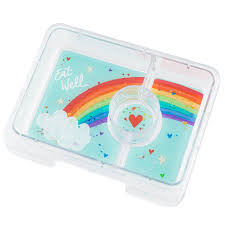 Yumbox Snack 3 Compartimentos – Aqua con Bandeja Rainbow