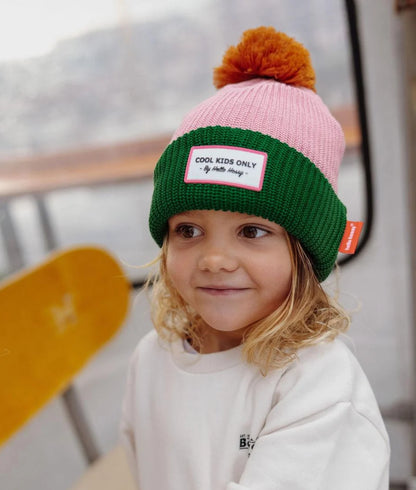 Gorro Color Block rosa y verde – Hello Hossy