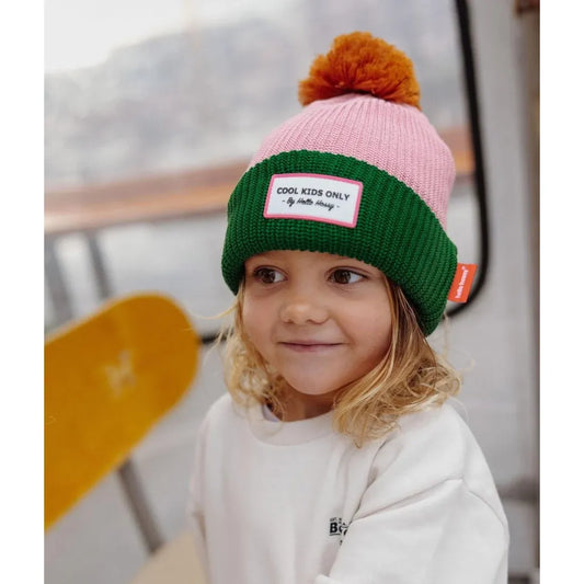 Gorro Color Block rosa y verde – Hello Hossy