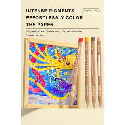 Lápices de Colores Elementales Mideer – Set de 24 (Forma Triangular)