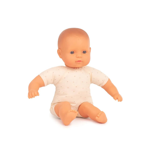 Miniland “My Friends & Me” – Muñeco Bebé Caucásico 32 cm (Cuerpo Blandito)
