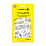 Tatuajes temporales para colorear · Años 70 | Tattoo Artist Nailmatic