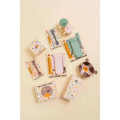 Set de Cubiertos Infantil Zoe Sea Green – The Cotton Cloud