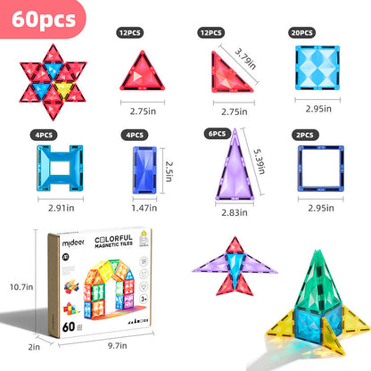 Bloques Magneticos 60 piezas Mideer