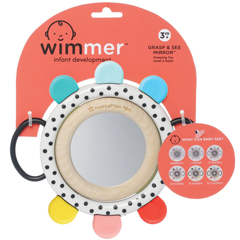 Wimmer Grasp & See Teether Mirror - Manhattan Toy