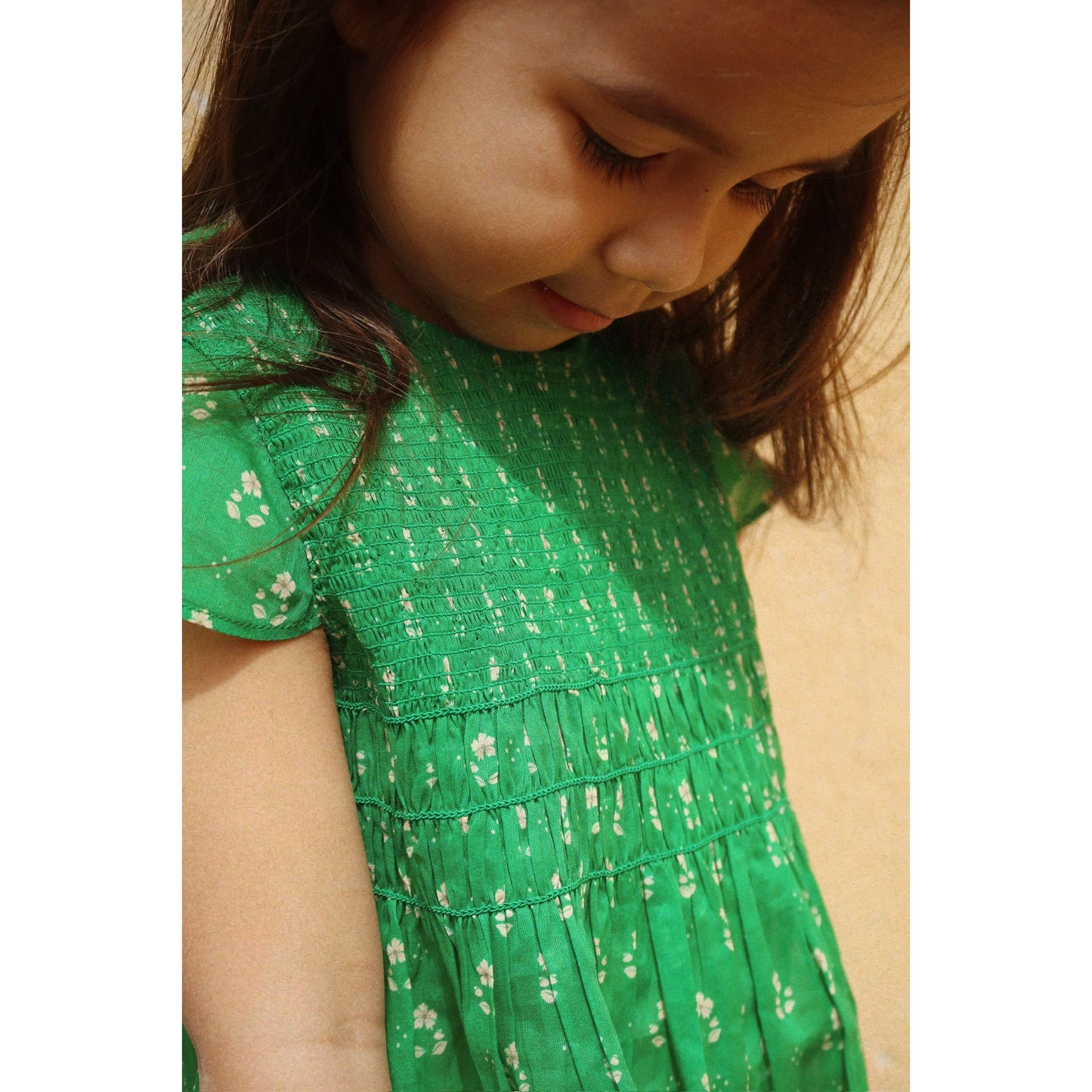 "Flowers" smocked shirt dress – Konges Sløjd