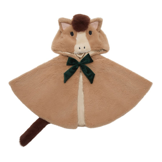 Capa Caballo Marrón con Lazo Verde | Mimi & Lula