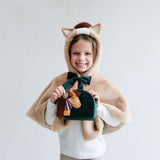 Brown Horse Cape with Green Bow | Mimi & Lula
