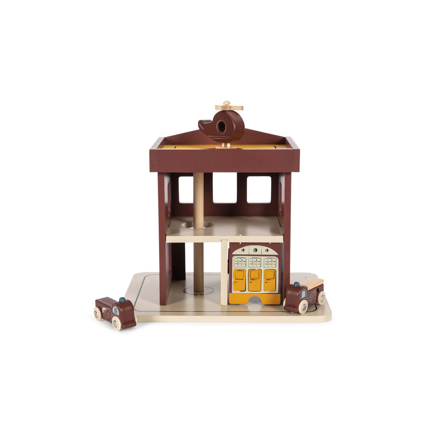 Garaje de Madera con Coches – Konges Sløjd