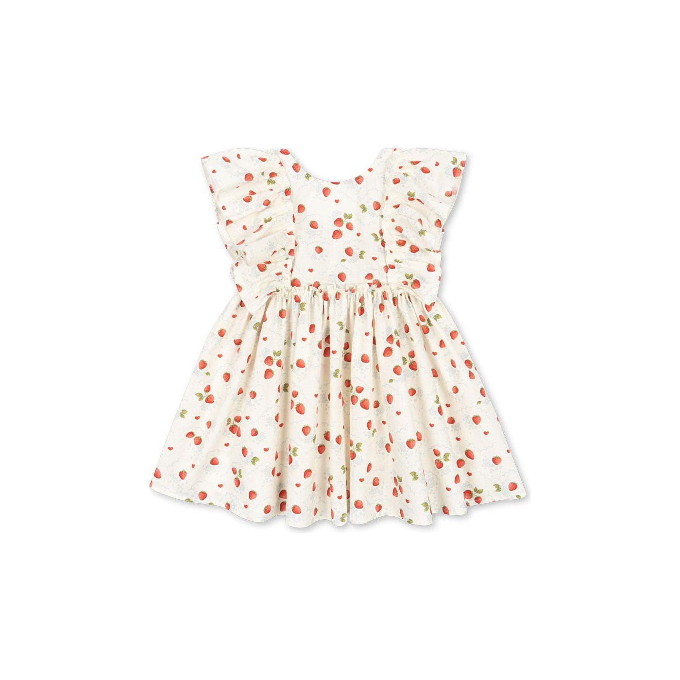 Vestido Evia Bow – Estampado Fresas - Konges Sløjd