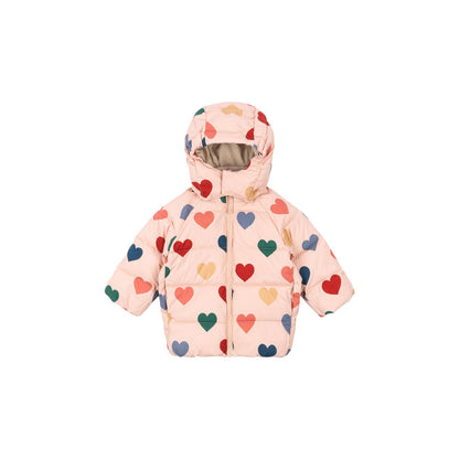 Abrigo Acolchado con Capucha  Corazones Multicolor | Konges Sløjd
