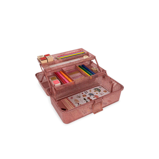 Caja Creativa “Creative Toolbox Glitter Rosa” – Konges Sløjd