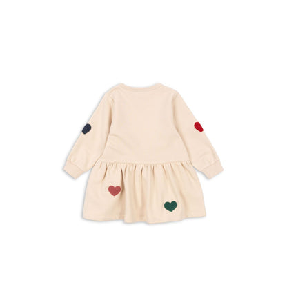 Vestido Sudadera con Corazones Multicolor - Konges Sløjd