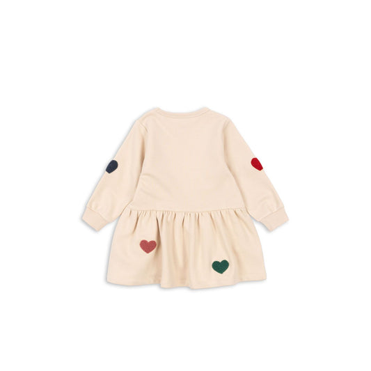 Vestido Sudadera con Corazones Multicolor - Konges Sløjd