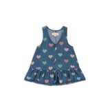 Vestido Vaquero con Estampado de Corazones - Konges Sløjd