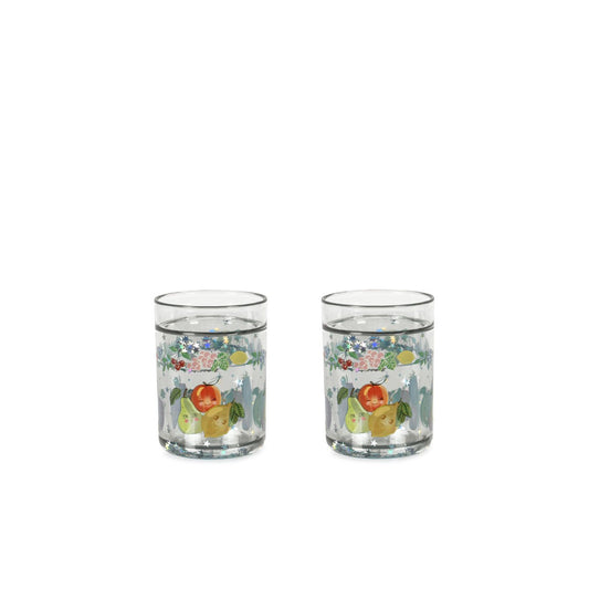 Vasos Glitter Fruit – Pack de 2 | Konges Sløjd