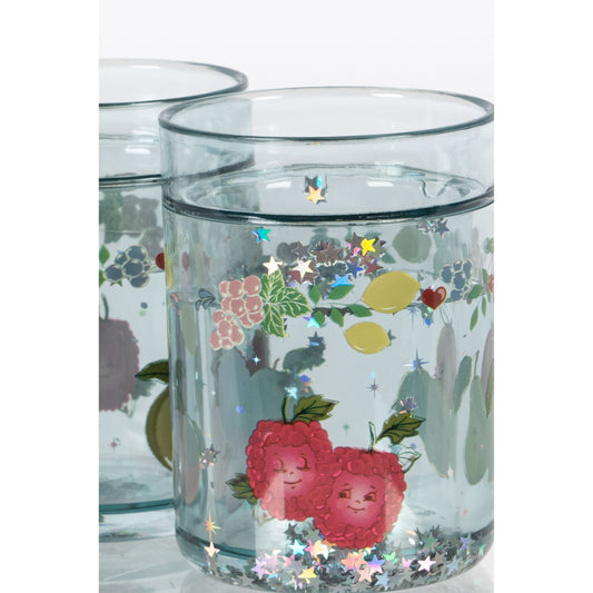 Vasos Glitter Fruit – Pack de 2 | Konges Sløjd