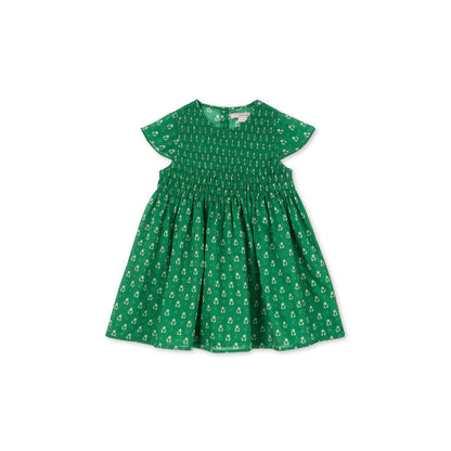 "Flowers" smocked shirt dress – Konges Sløjd