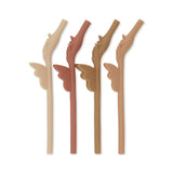 Pack 4 Pajitas Reutilizables de Silicona – Unicorn Straws – Konges Sløjd