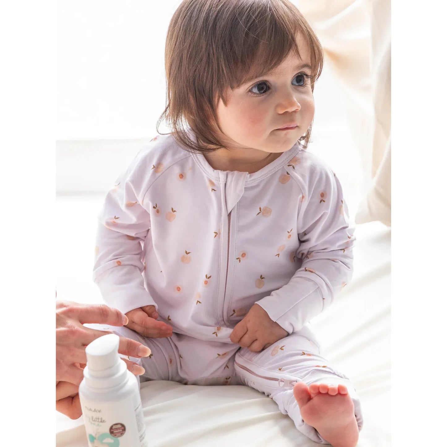 Pijama Zippy Romper de Bambú – Peaches | Lilulila